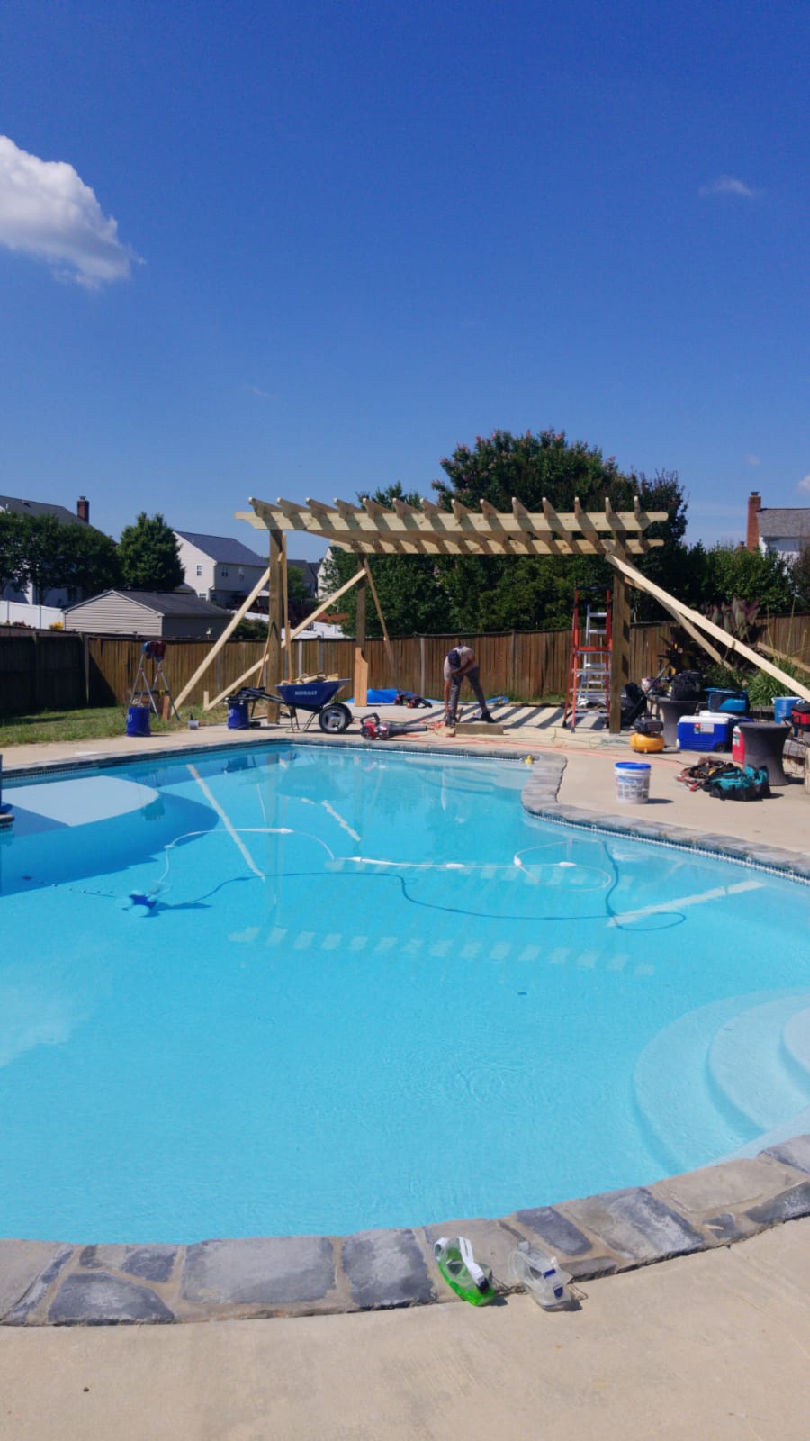 Framing and structure of outdoor deck