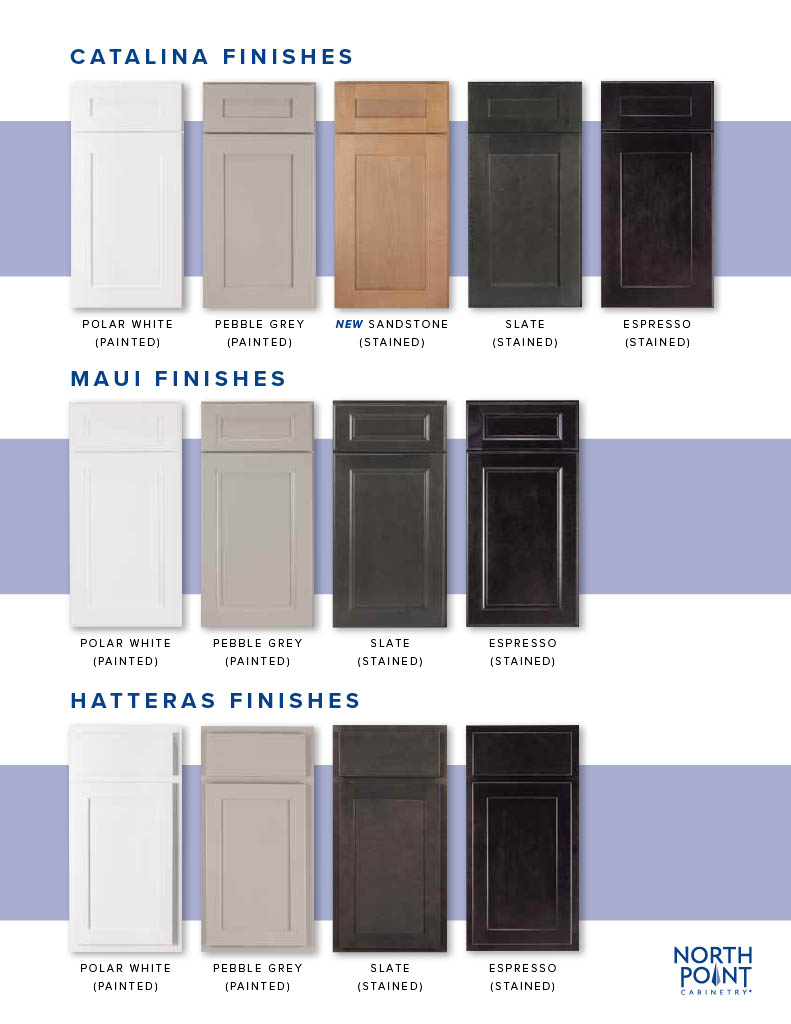 NorthPoint Catalina door color selection lineup
