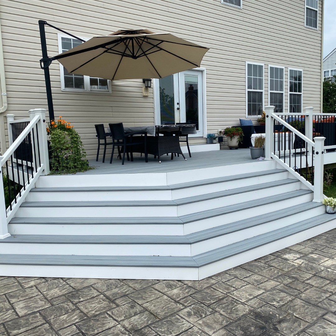 Composite deck with lighting by MSH in Warrenton VA