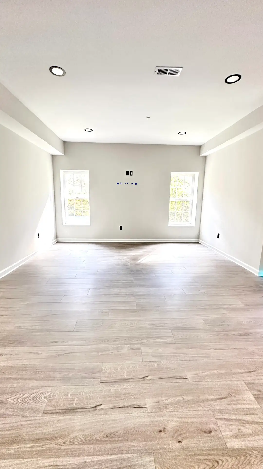 Basement flooring and trim detail