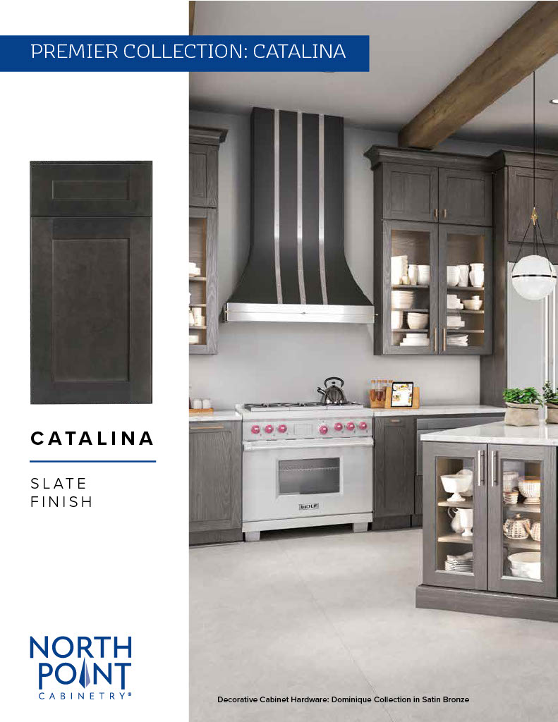 NorthPoint slate kitchen cabinets installed in a modern space