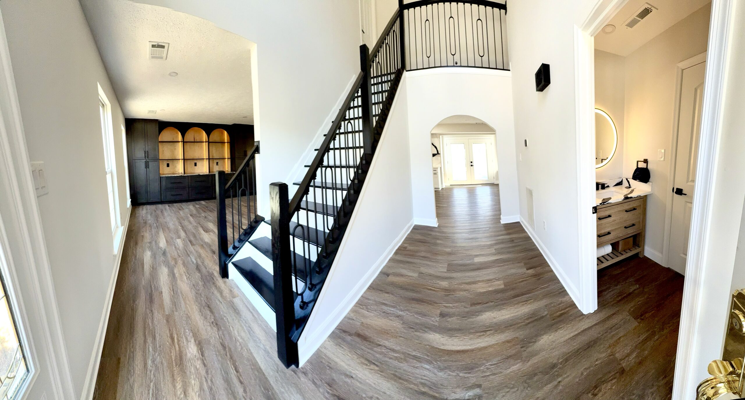 Open staircase and reconfigured layout in Warrenton VA full-home renovation